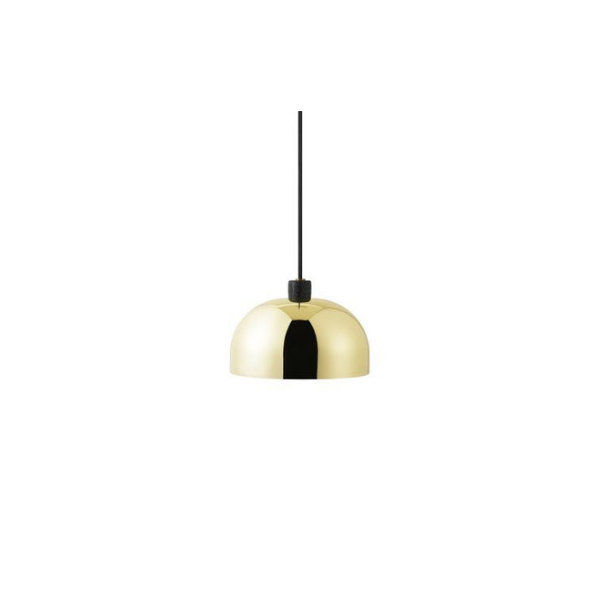 Photo of Grant Pendant Lamp Brass, Small- Steel, Granite