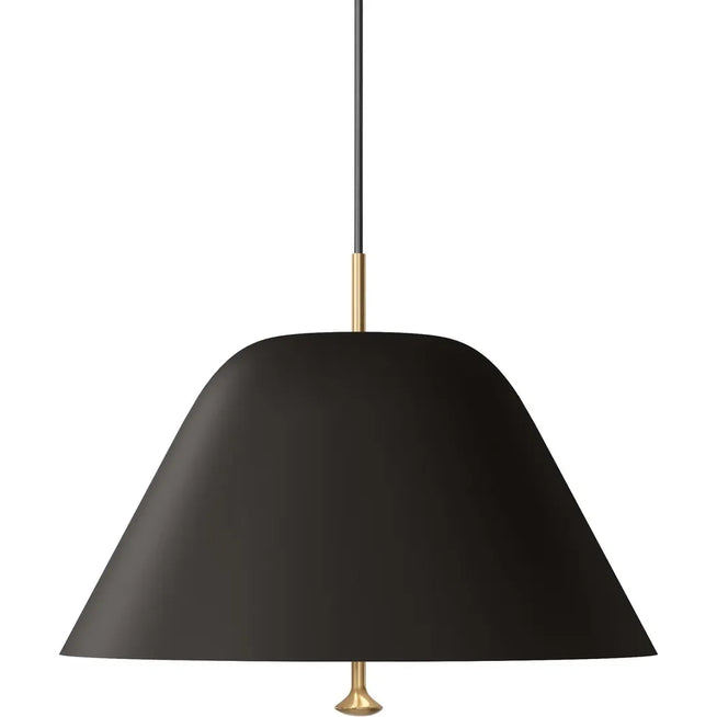 Photo of Levitate Pendant, 40, Black, Brass - Pendant Lights - Afteroom - Black