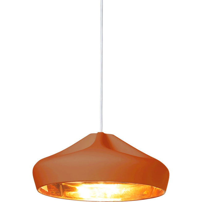 Photo of Pleat Box 36 Led - Terracotta, Gold - Pendellampor - Mashallah,xavier Mañosa - Brun