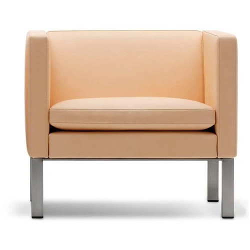 Photo of Ej50 Club Chair 5021 By Erik Jørgensen Studio - Lænestol - Primo 88 Black / Brushed Chrome - W96 X D73 X H70 X Sh44 Cm