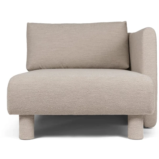 Photo of Dase Sofa - Modulsofa - Chaise Long Right - Soft Bouclé - Natural - W: 100 X H: 73 X D: 150 Cm