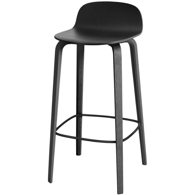 Photo of Visu 75 cm Black - Bar stools & bar stools - Mika Tolvanen - Black - Wood