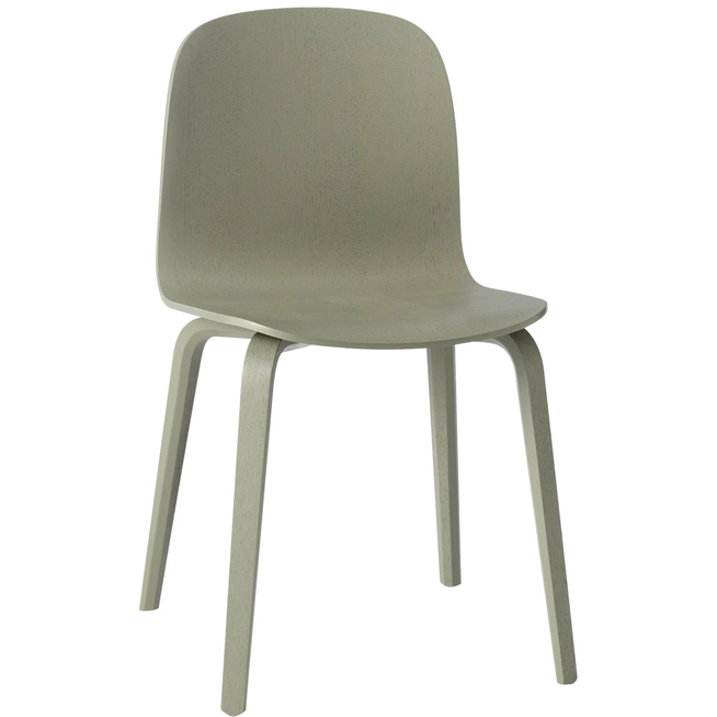 Photo of Visu Chair, Wood Base, Dusty Green - Dining chairs - Mika Tolvanen - Green - Wood