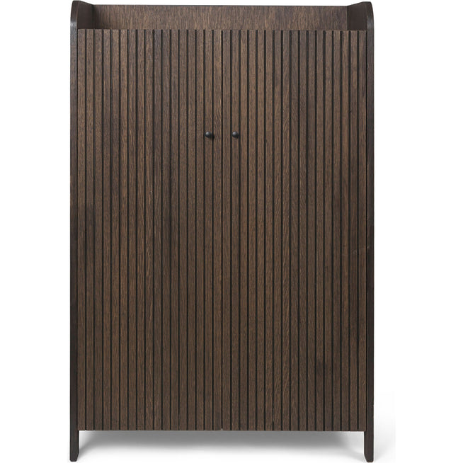 Photo of Sill Cupboard - Skab - Low - Dark Stained Oak - W70 X H110 X D40 Cm