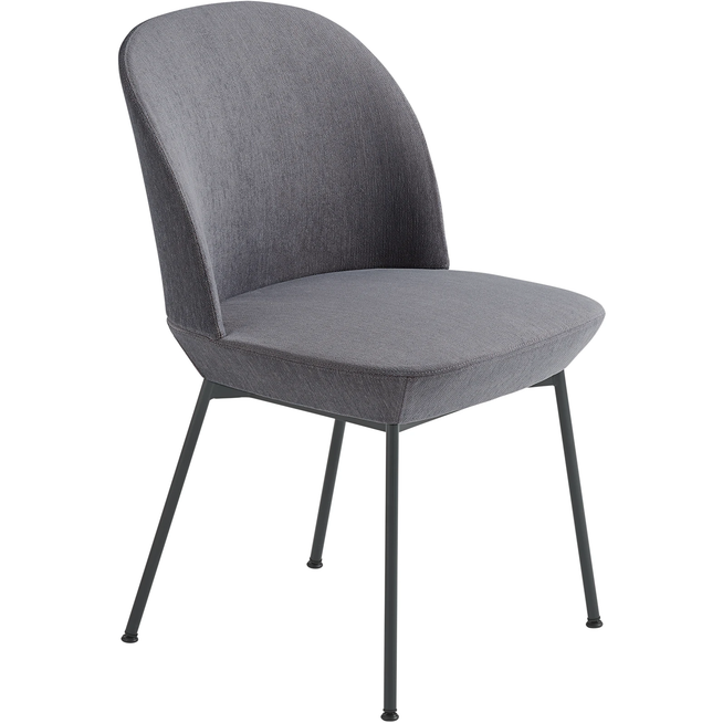 Photo of Oslo Side Chair, Still 161 Anthracite Black Legs - Dining chairs - Anderssen & Voll - Blue - Metal/synthetic/wool
