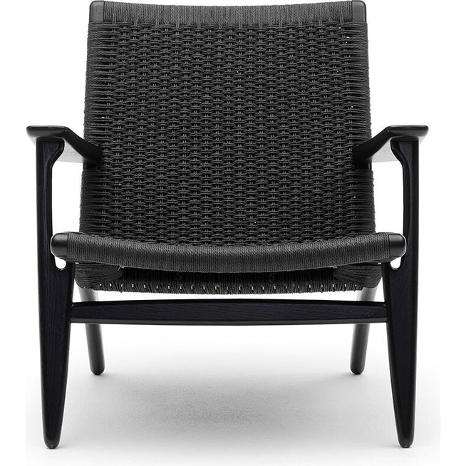 Photo of Carl Hansen - Ch25, black lacquered oak, black braided paper string - Armchairs - Hans J. Wegner - Wood - Natural material/wood