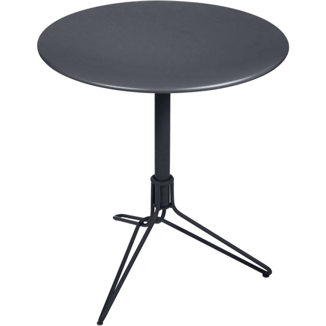 Photo of Flower Pedestal Table Anthracite 47 - Outdoor dining table - Harald Guggenbichler - Grey - Metal