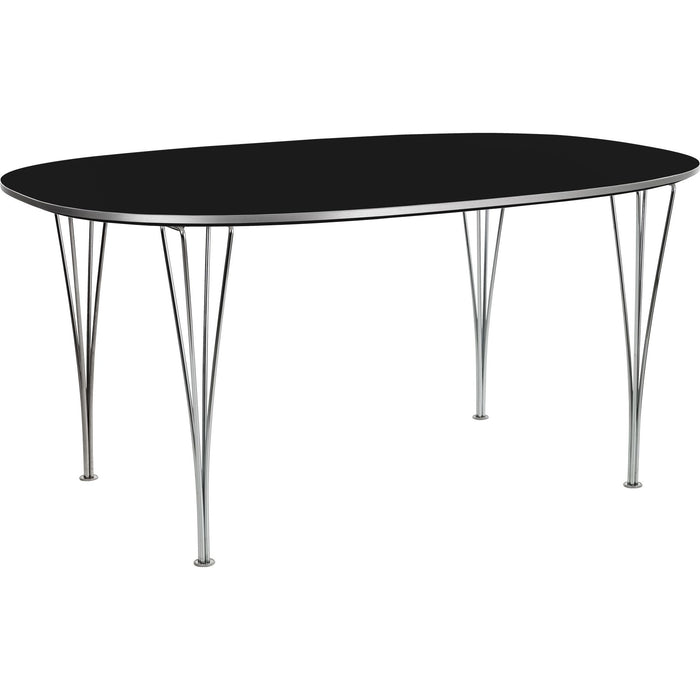 Photo of B613 Superellips, 120x180 Cm, Laminat, Vit, Krom - Matbord - Arne Jacobsen,bruno Mathsson,piet Hein - Vit - Metall/trä