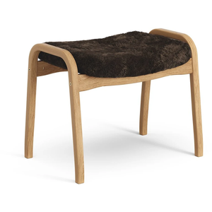 Photo of Lamino Foot Stool Oiled Oak/sheep Skin