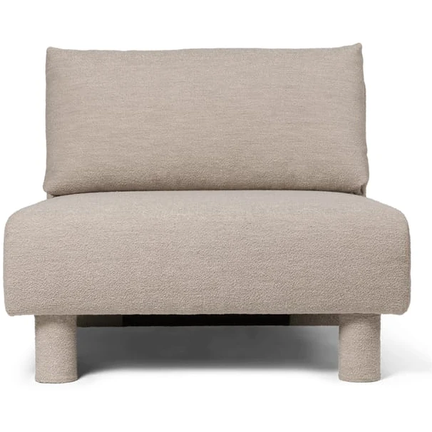 Photo of Dase Sofa - Modulsofa - Center - Soft Bouclé - Natural - W: 91 X H: 73 X D: 100 Cm