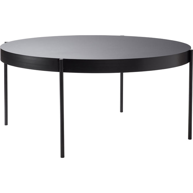 Photo of Serie 430 Table Ø160, Black, Fenix Laminate Top, Powder Coated Metal Legs - Matbord - Verner Panton - Svart - Mdf/laminat/metall