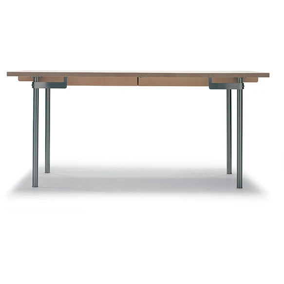 Ch322 dining table from Carl Hansen & Søn (stainless steel, white oil, pull-out for