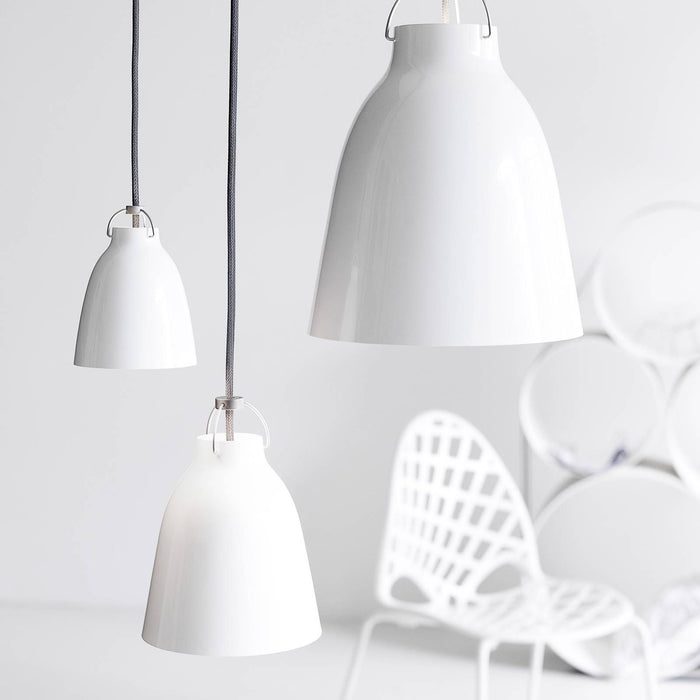 Photo of Caravaggio 2 Pendant White Smooth-grey Textile Cord
