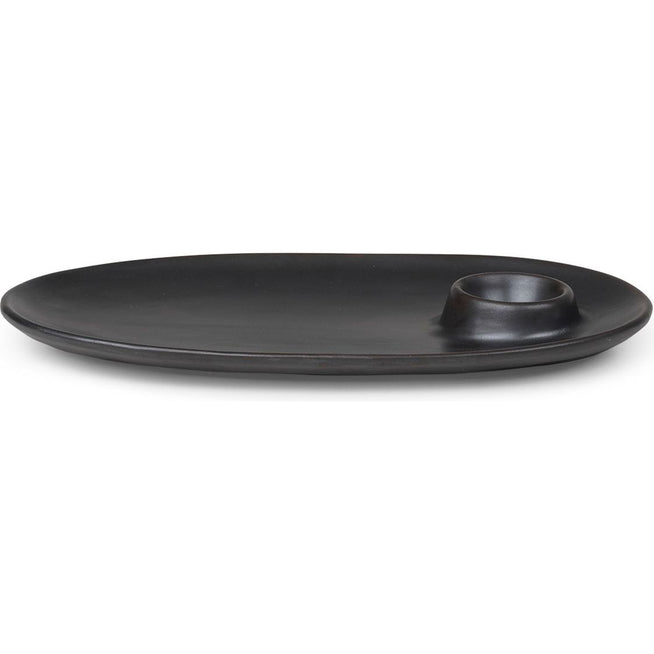 Photo of Flow Breakfast Plate - Tallerken - Sort - B: 23,5 X H: 2,2 X D: 14 Cm