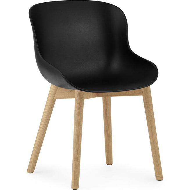 Photo of Hyg Chair Wood - Dining chair - Black - Oak - H: 84 x L: 54 x D: 53.5 x Sh: 46 cm