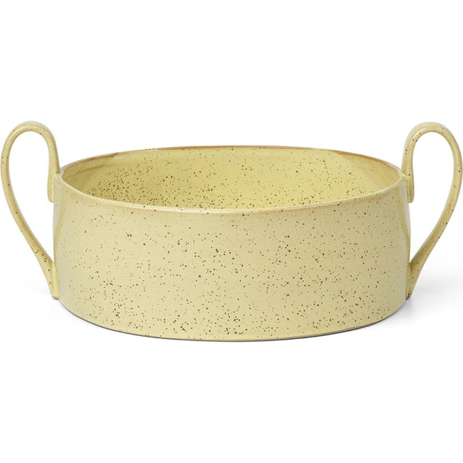 Photo of Flow Centrepiece - Serveringsskål - Yellow / Speckle - W32,5 X H12,5 X D25 Cm