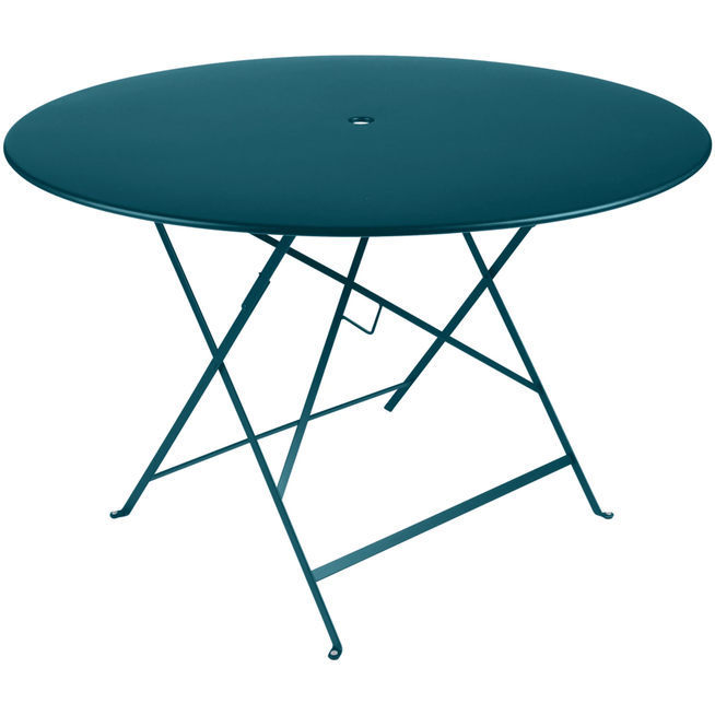 Photo of Bistro Table Ø 117 cm, Acapulco Blue - Outdoor dining table - blue - metal