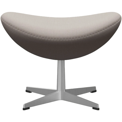 Photo of 3127 Ägget Footstool, Christianshavn 1120 Satin Polished Aluninium - Footstools - Arne Jacobsen - Metal/textile/synthetic