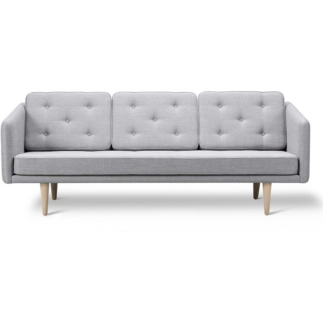 Photo of No. 1 Sofa 2003 By Børge Mogensen - 3 Personers Sofa - Sunniva 242 / Soaped Oak - W206 X D86 X H83 X Sh41 Cm