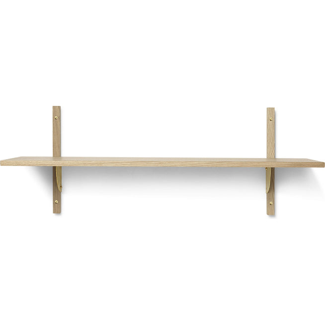 Photo of Sector Shelf - Hylde - Eg/messing - S/w - W: 87 X D: 26,1 X H: 34 Cm