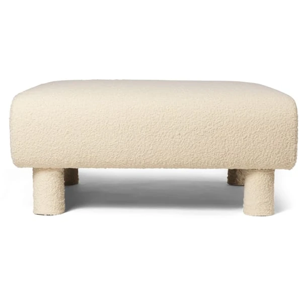 Photo of Dase Ottoman - Puf - Nordic Bouclé - Off-white - W: 91 X H: 41 X D: 89 Cm