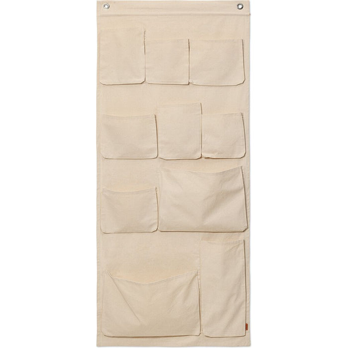 Photo of Canvas Wall Pockets - Børneopbevaringsboks - Xtra Large - Off-white - W70 X H160 Cm