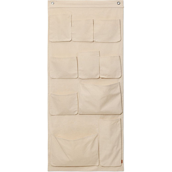 Photo of Canvas Wall Pockets - Børneopbevaringsboks - Xtra Large - Off-white - W70 X H160 Cm