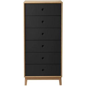 Photo of A87 Butler High Chest of Drawers - Oak /