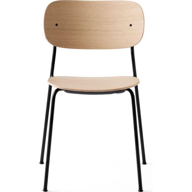 Photo of Co Chair Black Steel Base, Natural Oak Seat Back - Matstolar - Norm Architects - Träfärgad - Metall/trä
