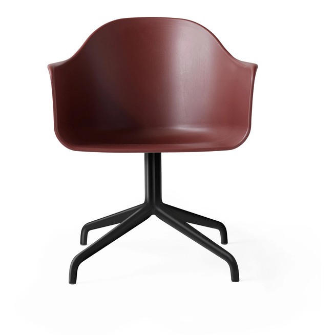 Photo of Harbour Swivel Chair Black Aluminium Shell Burned Red - Skrivbordsstolar - Norm Architects - Röd