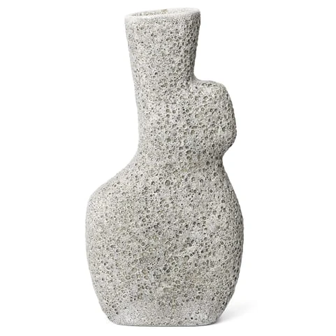 Photo of Yara Vase - Vase - Yara Vase - Large - Grey Pumice - W18 X D9 X H35.5 Cm