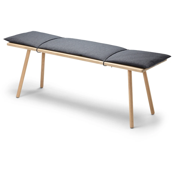 Photo of Georg Bench Untreated - Benches - Christina Liljenberg Halstrøm - Leather/wood/wool