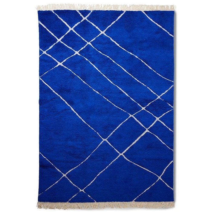 Photo of Hand-knotted wool rug cobalt 200x300cm - Ttk3089