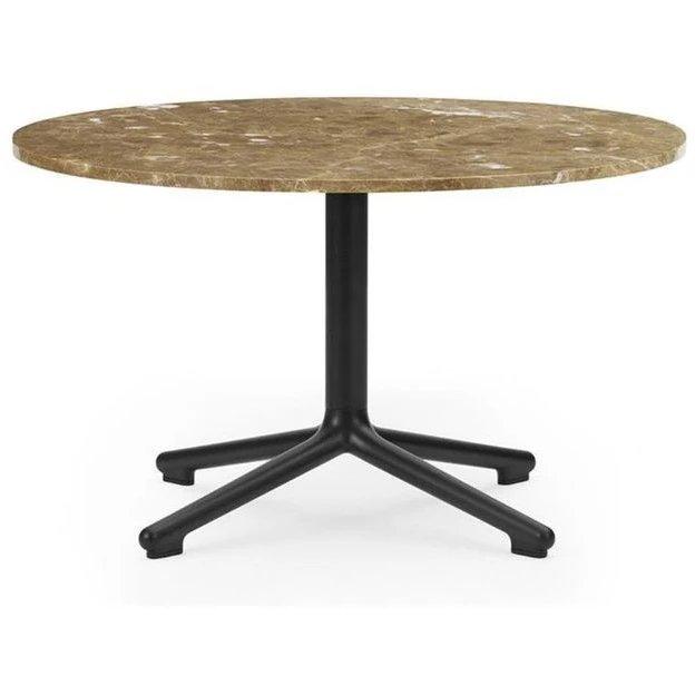 Photo of Lunar Coffee Table Ø70 - Coffee Table - Frame: Black Lacquered Aluminium/ Table Top: