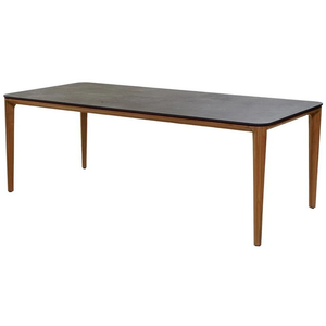 Photo of Aspect Table - Dining Table - Frame: Teak / Table Top: Black Fossil Ceramic - W210 - W: 210 x D: 100 x H: 72 cm