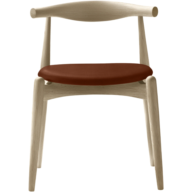 Photo of Carl Hansen - Ch20, Soaped oak, Leather group C Sif - 92 - Dining chairs - Hans J. Wegner - Wood