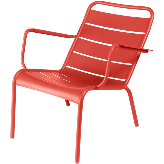 Photo of Luxembourg Low Armchair Capucine 45 - Matstolar Utomhus - Frédéric Sofia - Orange - Metall