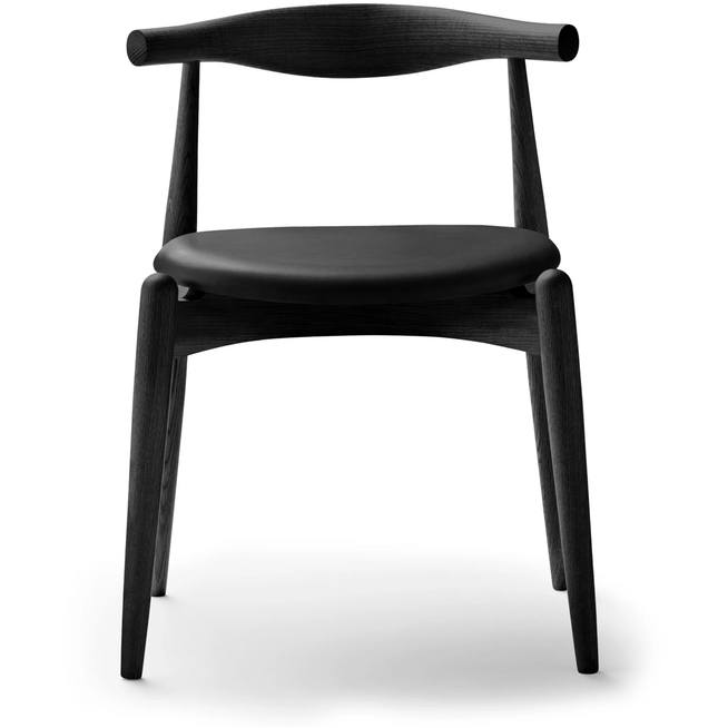 Photo of Carl Hansen - Ch20, Black lacquered oak, Leather group B Thor - 301 - Dining chairs - Hans J. Wegner - Black - Wood