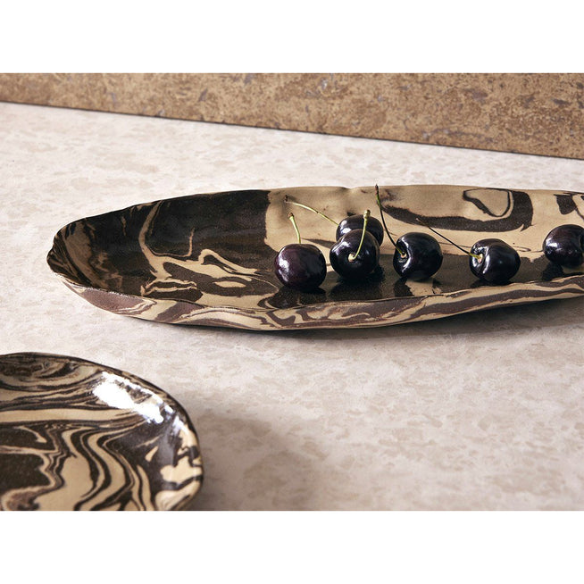 Photo of Ryu Platter - Tallerken - Ryu Platter - 37 - Sand/brown - W37 X D16.5 X H3 Cm