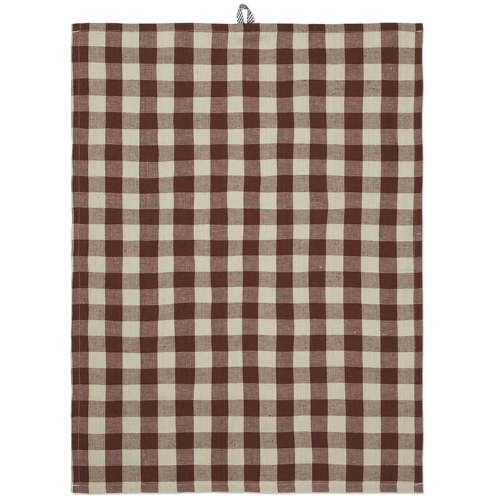 Photo of Hale Tea Towel - Viskestykke - Cinnamon/grey Green - W50 X H70 Cm