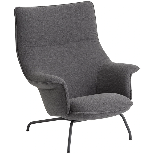 Photo of Doze Lounge Chair, Ocean 80/anthracite Black - Armchairs - Anderssen & Voll - Grey, black - Metal/textile/foam