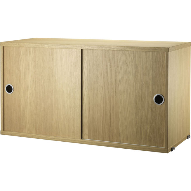 Photo of String Cabinets/Sliding Doors 78x30, Oak - Shelving - Nils Strinning - Wood - Wood