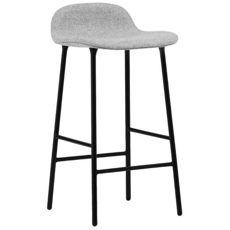Photo of Form Bar Stool 65 Cm Full Upholstery Black Steel