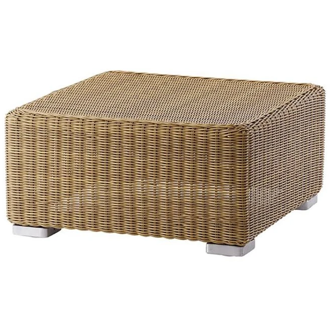 Photo of Chester Footstool - Footstool - Natural Cane-line Weave - W: 60 x D: 60 x H: 30 cm