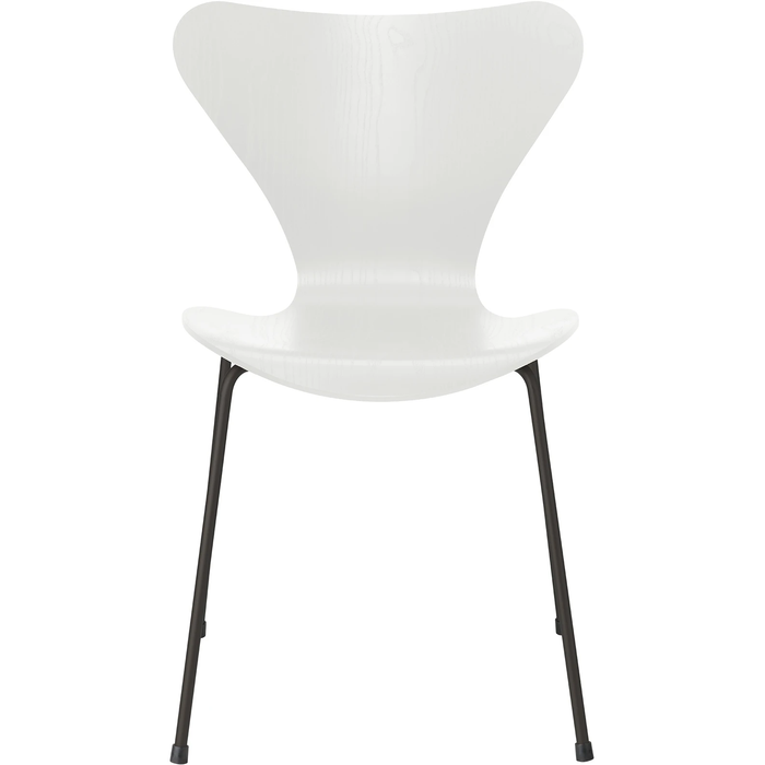 Photo of 3107 Seven, Coloured Ash, Venetian Red, Underframe Warm Graphite - Dining chairs - Arne Jacobsen - Red - Metal/wood