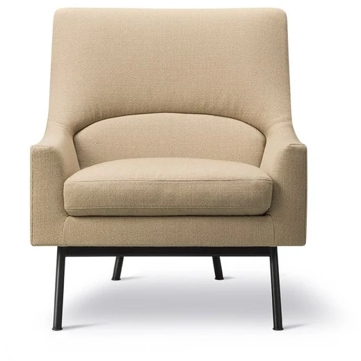 Photo of A-chair 6542 By Jens Risom - Lænestol - Vidar 333 / Black - W78 X D87 X H87 X Sh42 Cm