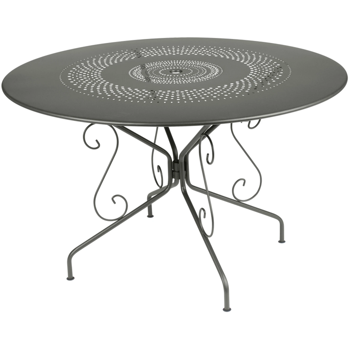 Photo of Montmartre Table Ø 117 cm, Rosemary - Outdoor dining table - Green - Metal