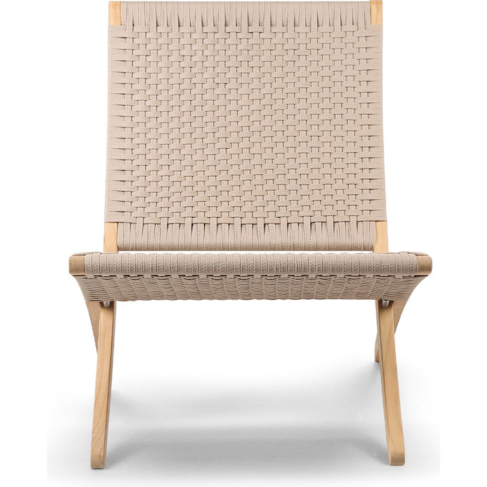 Photo of Mg501 Cuba Outdoor Folding Armchair Braiding Sesame, Teak