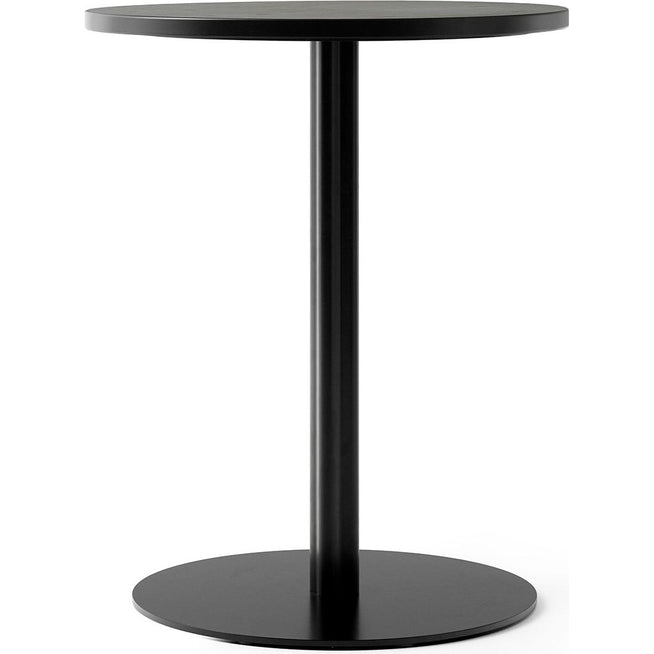 Photo of Harbour Column, Dining Table Ø60, Charcoal Linolieum Tabletop With Black Base - Matbord - Norm Architects - Grå - Mdf/metall/syntetiskt