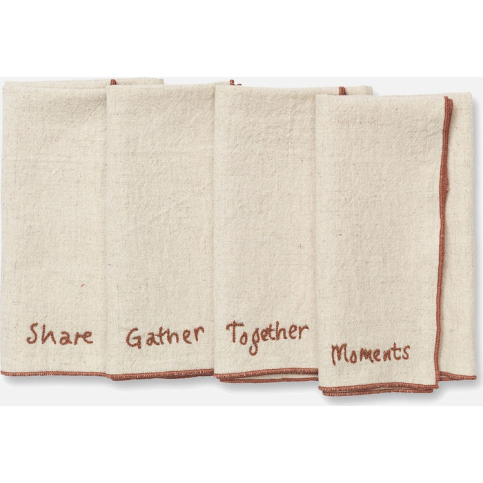 Photo of Occasion Napkins - Dækkeserviet - Occasion Napkins - Set Of 4 - Natural - W40 X D1 X H40 Cm